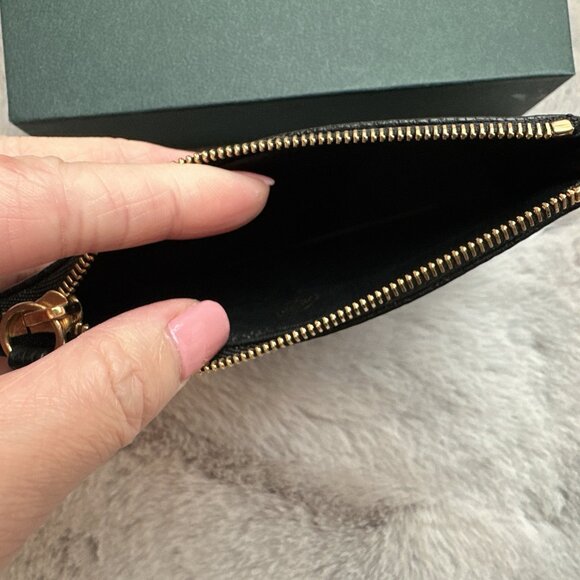 Authentic Mulberry Small Zip Coin Pouch in Black Small Classic Grain - Picture 8 of 10
